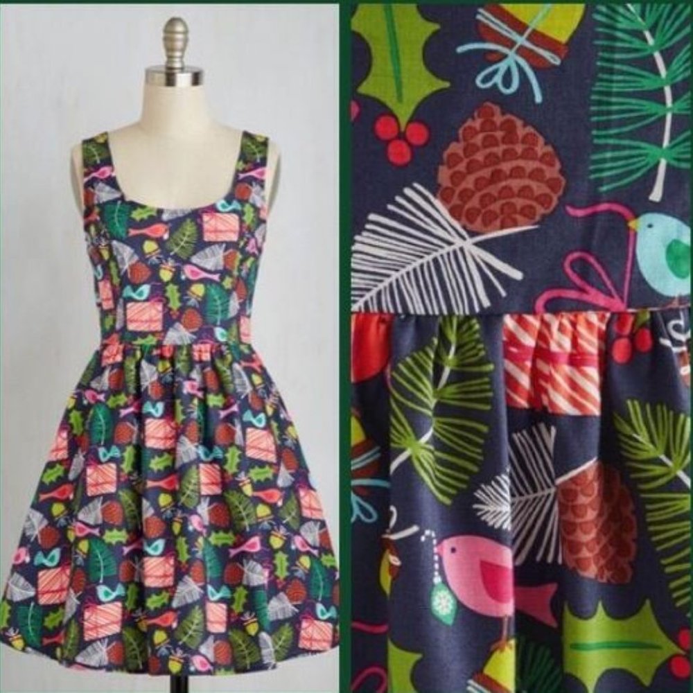 NWT Modcloth Retrolicious Gee Jolly Dress Sz S